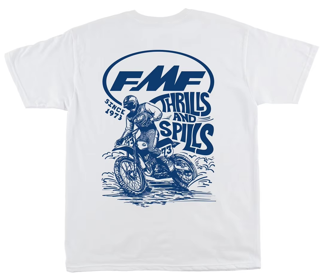 Streetwear Brand Tees - White LEAN IN FMF Racing Off