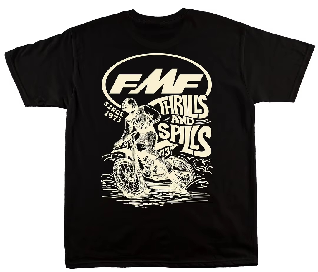 White LEAN IN FMF Racing Off R - Streetwear Brand Tees 评论和价格